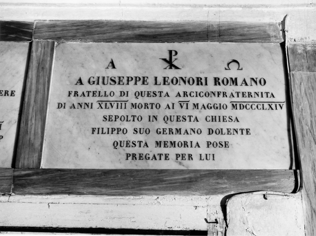 lapide tombale - ambito romano (sec. XIX)