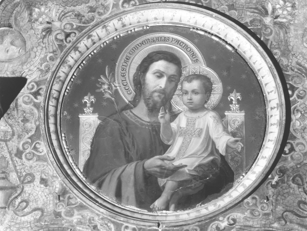 San Giuseppe e Gesù Bambino con le Sante Brigida di Svezia e Caterina di Svezia (dittico) di Cisterna Eugenio (sec. XIX)