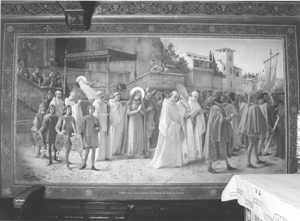 traslazione del corpo di Santa Brigida (dipinto) di Palombi Attilio (sec. XIX)