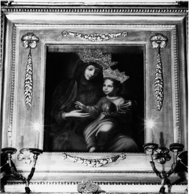 Madonna con Bambino (dipinto, elemento d'insieme) di Hallet Gilles (sec. XVII)