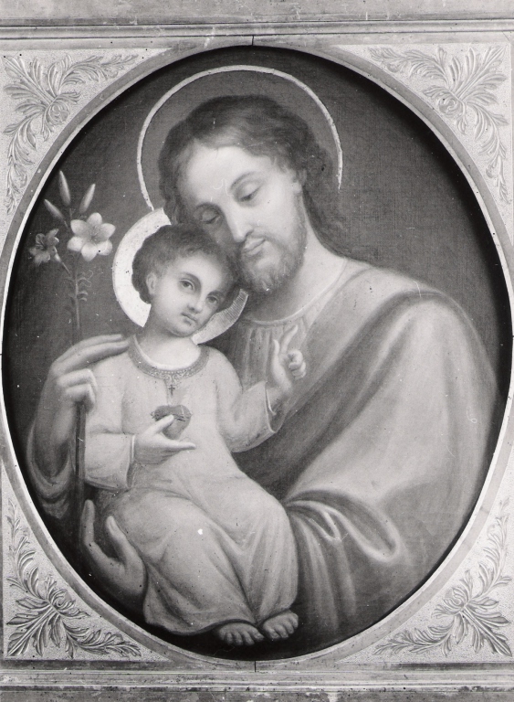 San Giuseppe e Gesù Bambino (dipinto) di Fiorani Andrea (sec. XIX)