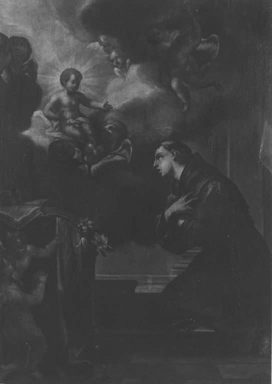 Sant'Antonio da Padova con il bambino (statuetta) di Traballesi Giuliano (attribuito) (seconda metà sec. XVIII)