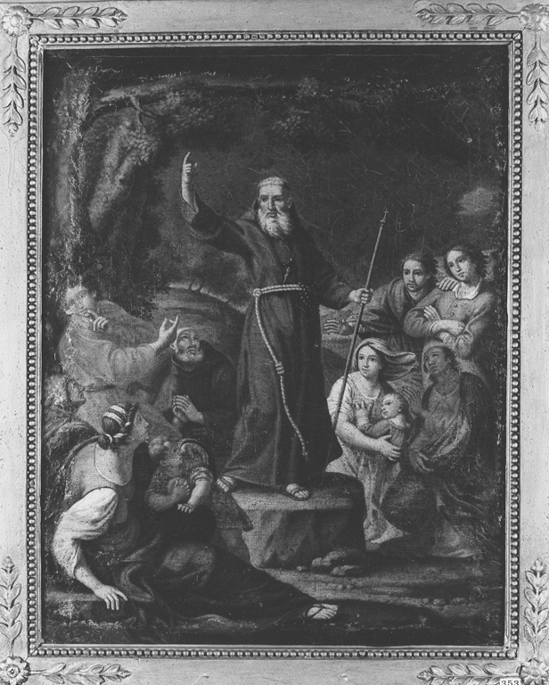 Carlo Gotta da Motrone predica al popolo (dipinto) di Minossi Raffaello (seconda metà sec. XVIII)