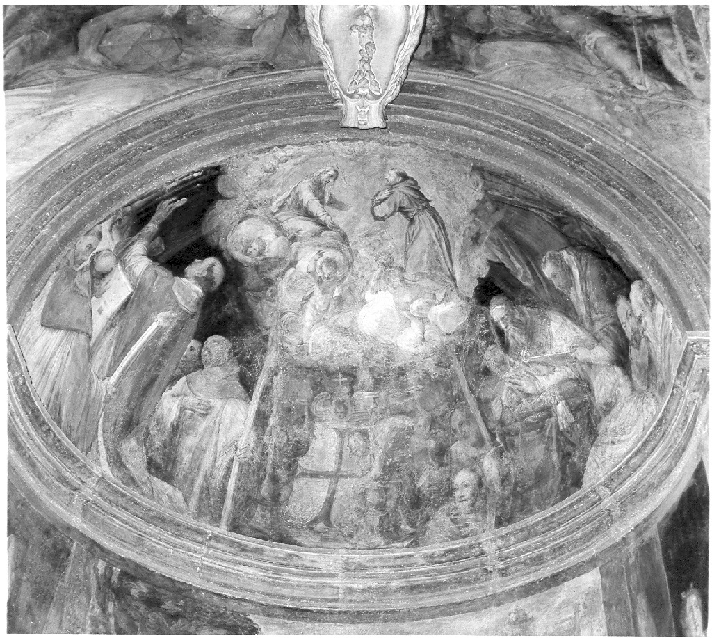 San Francesco d'Assisi in cielo (dipinto) di De Vecchi Giovanni (sec. XVI)