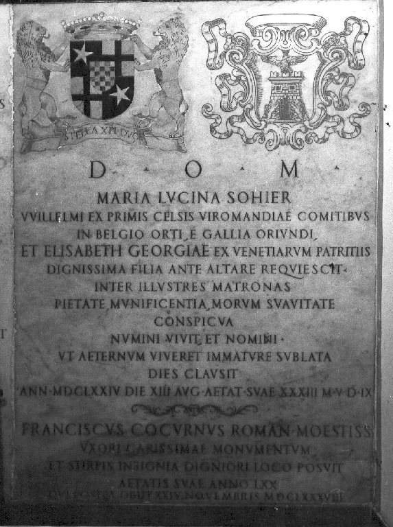 lapide tombale - ambito romano (sec. XVII)