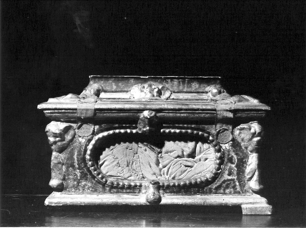 reliquiario a teca - a cassetta - ambito romano (metà sec. XVII)
