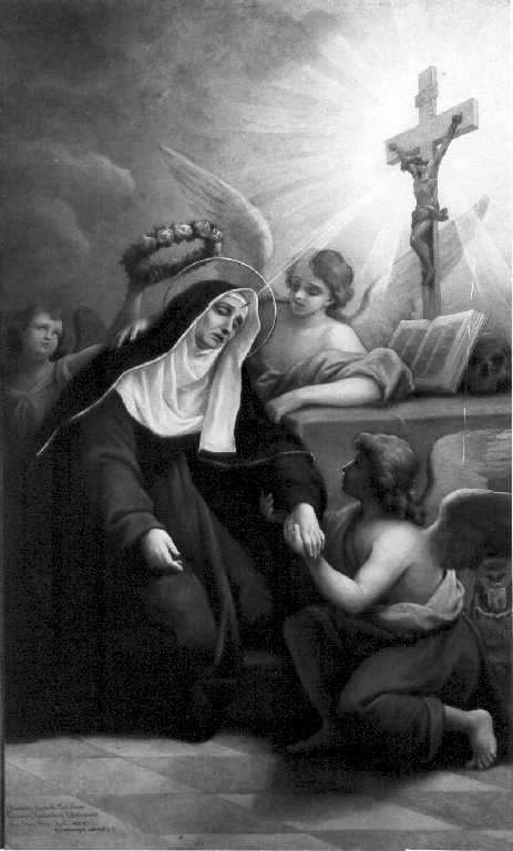 Santa Rita da Cascia (dipinto) di Ferretti A (sec. XX)