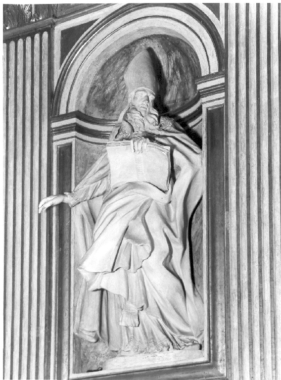 Sant'Agostino (statua) di Carcani Filippo (sec. XVII)