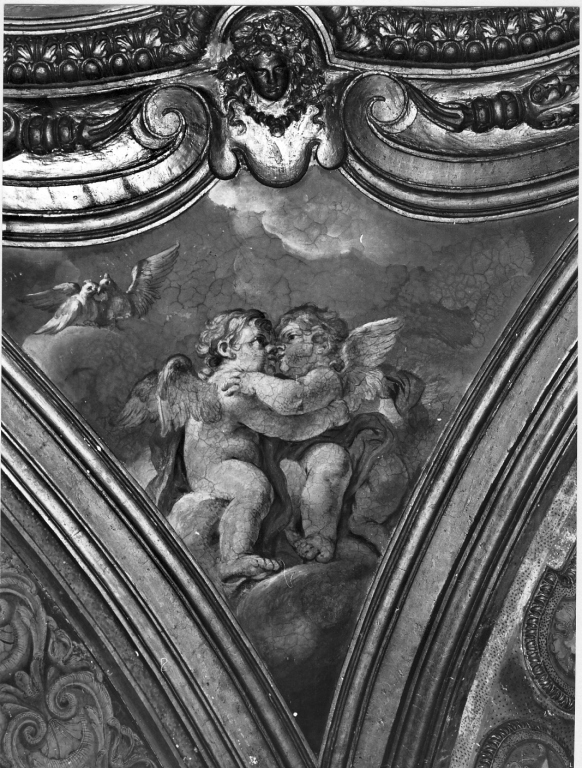 putti abbracciati (dipinto) di Troppa Girolamo (seconda metà sec. XVII)