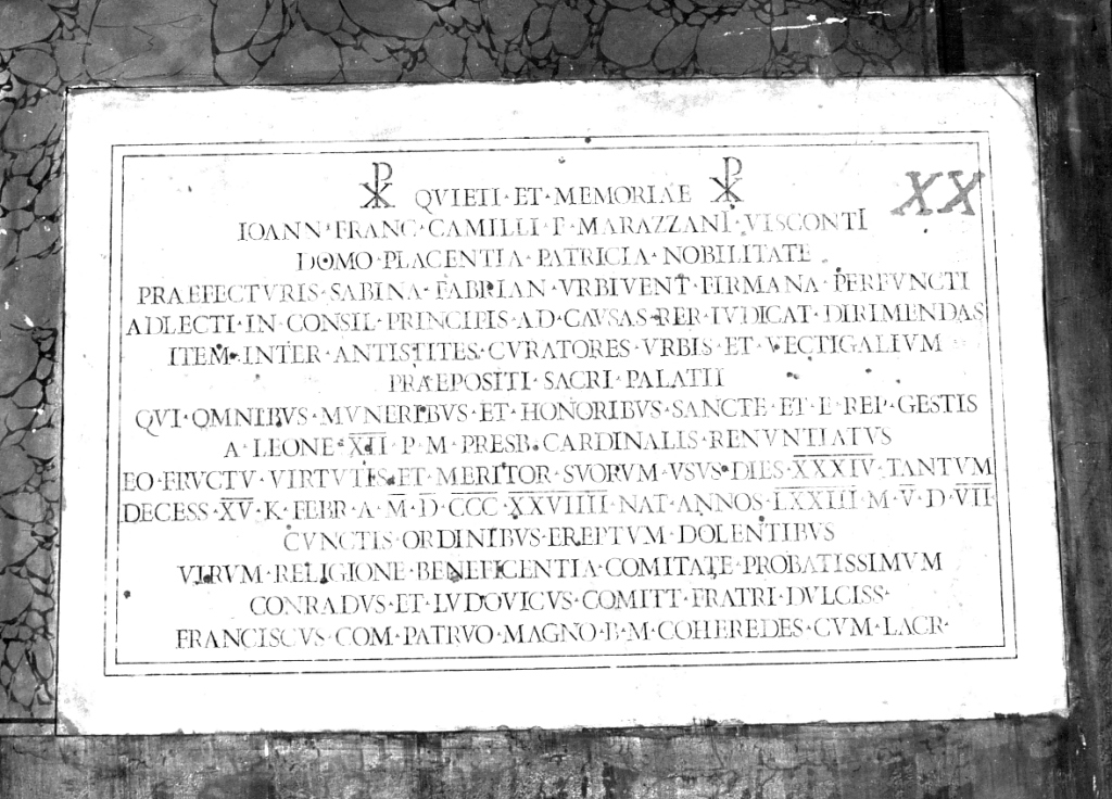 lapide - ambito romano (sec. XIX)