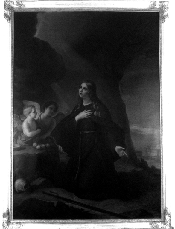 Santa Rosalia eremita nella caverna (dipinto) di Valesio Giovanni Luigi (secondo quarto sec. XVII)