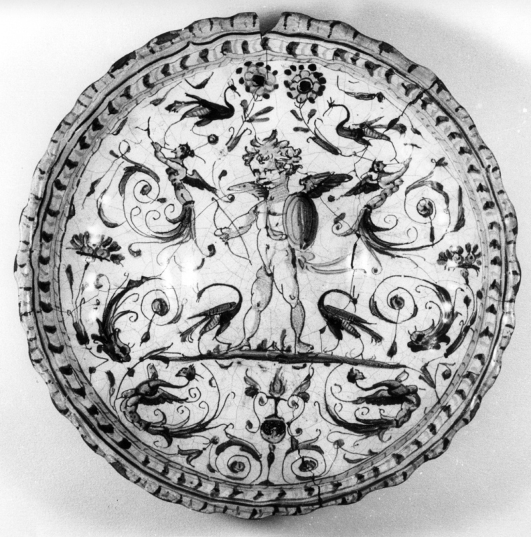 piatto - produzione urbinate (ultimo quarto sec. XVI)