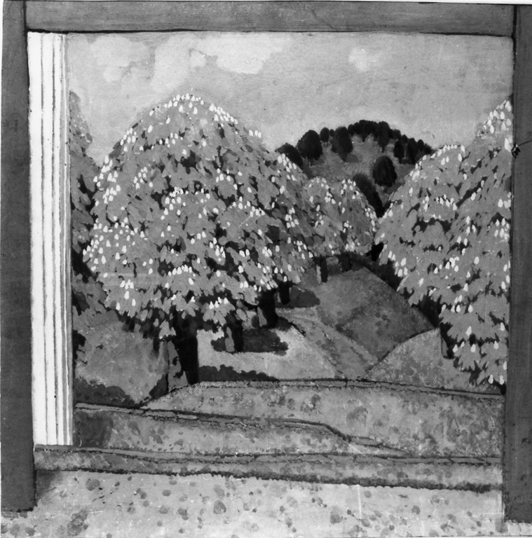 paesaggio con alberi (dipinto) di Casorati Felice (sec. XX)