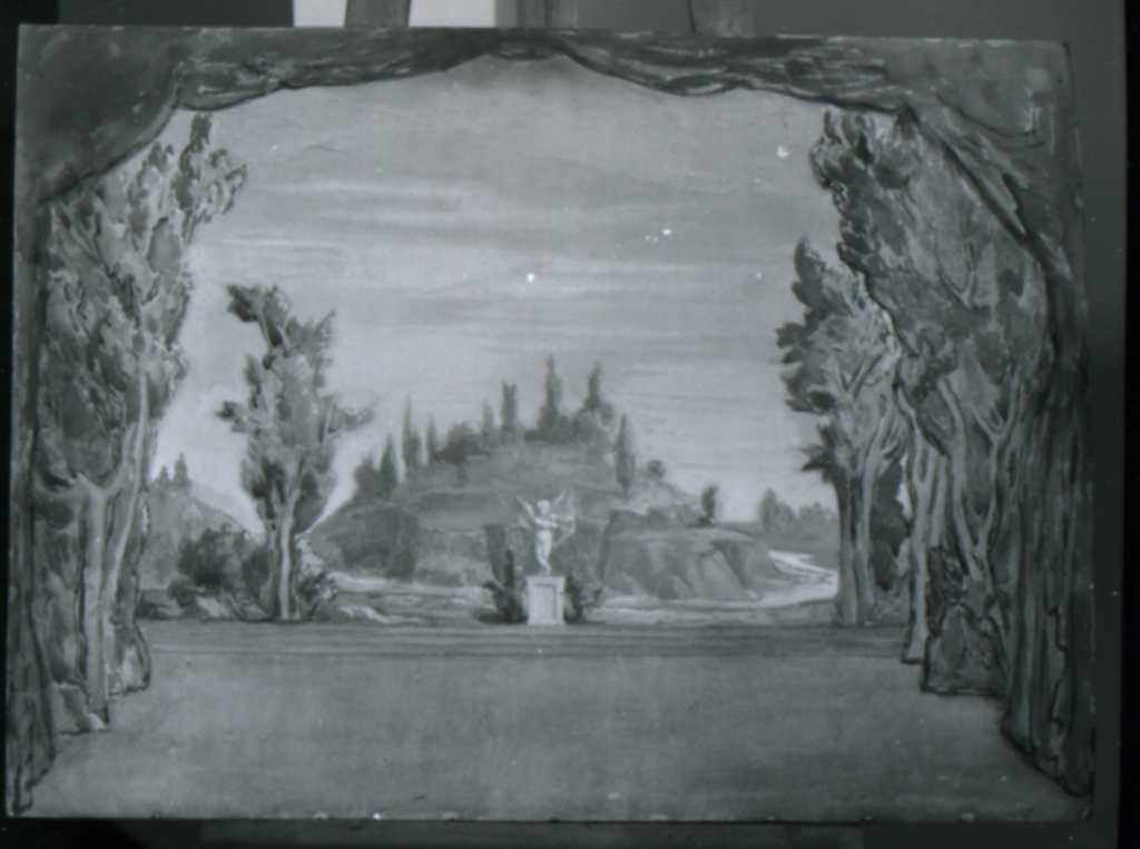 paesaggio collinare (dipinto) di Oppo Cipriano Efisio (sec. XX)