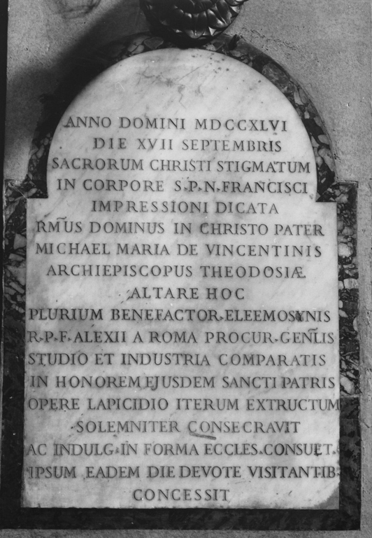 lapide - ambito romano (sec. XVIII)