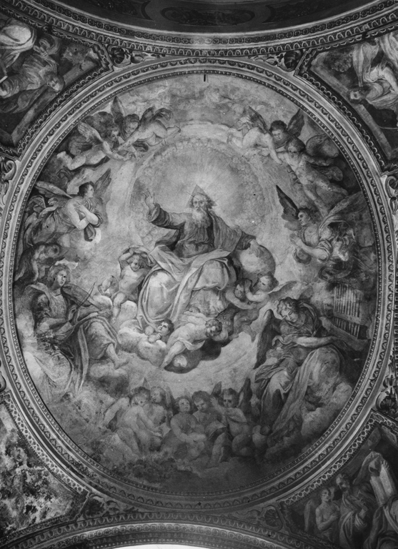 Dio Padre in gloria (dipinto) di Ricci Giovanni Battista (sec. XVII)
