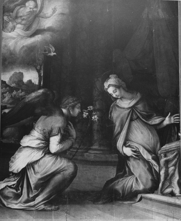 Annunciazione (dipinto) di De Rossi Francesco detto Francesco Salviati (sec. XVI)