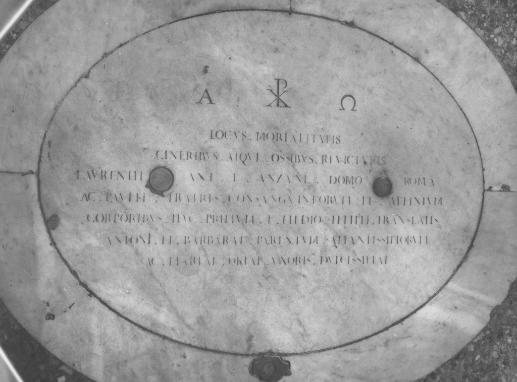 lapide - ambito romano (sec. XIX)