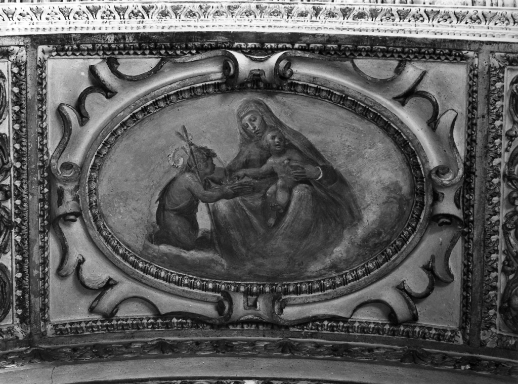 Madonna con Bambino e San Giovannino (dipinto) di Cesari Giuseppe detto Cavalier d'Arpino (attribuito) - ambito romano (primo quarto sec. XVII)