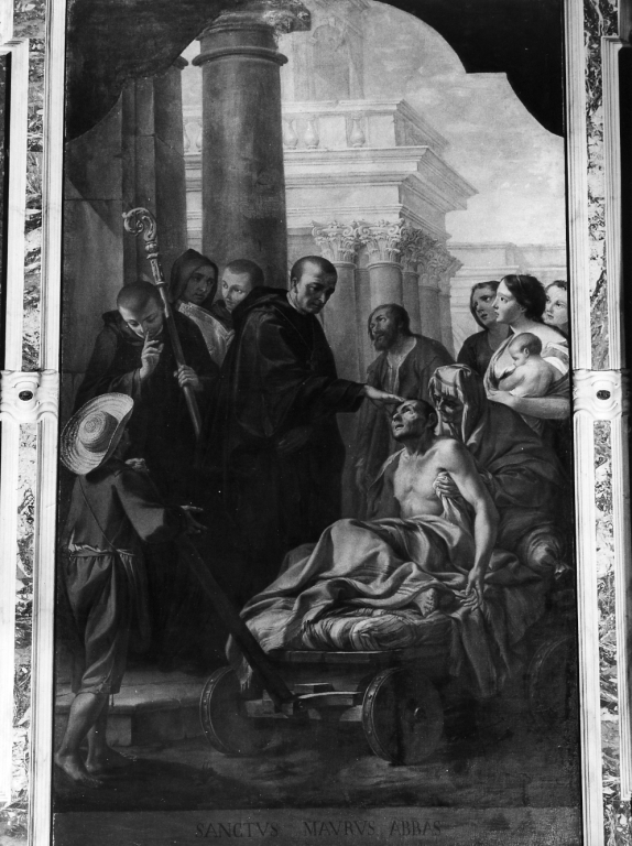 San Mauro guarisce gli storpi (dipinto) di Ferri Ciro (attribuito) (fine/inizio secc. XVII/ XVIII)