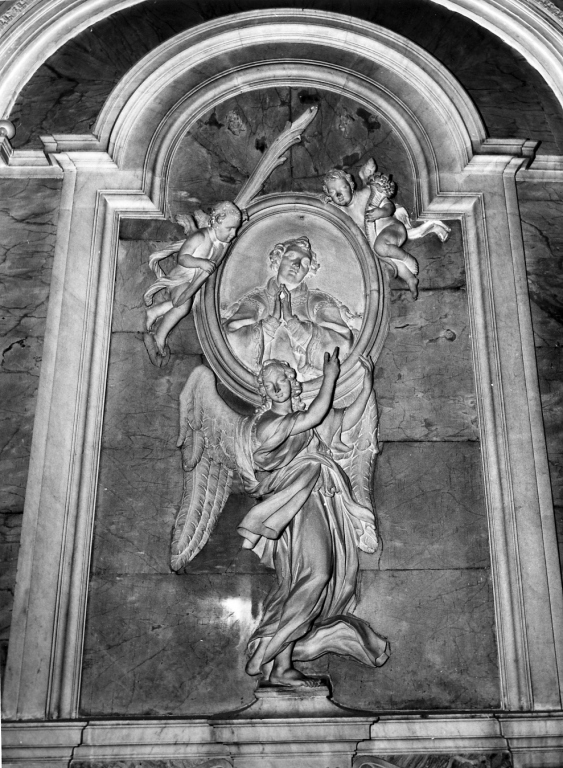 angelo e santo (scultura) di Bercari Salvatore (sec. XVII)