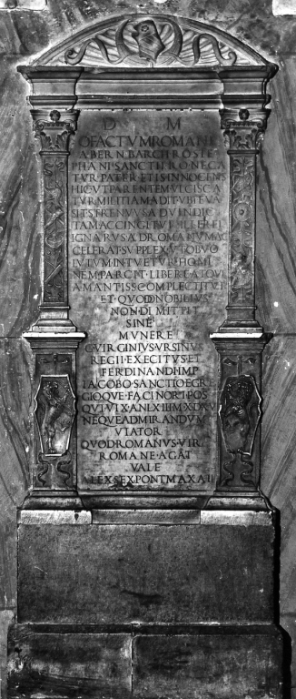 lapide tombale - bottega romana (sec. XV)