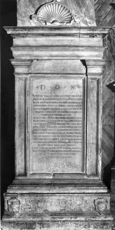 lapide tombale - bottega romana (sec. XVI)