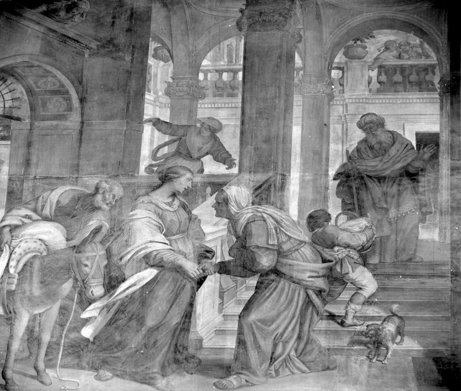 visitazione (dipinto) di Umile da Foligno (sec. XVII)