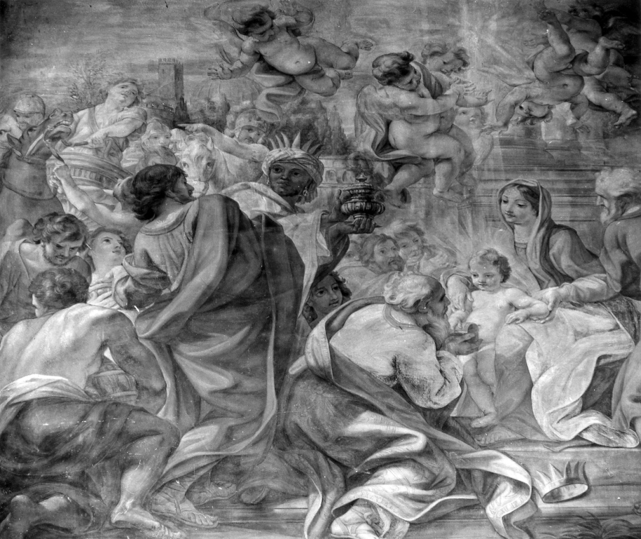 adorazione dei Re Magi (dipinto) di Odazzi Giovanni (sec. XVII)
