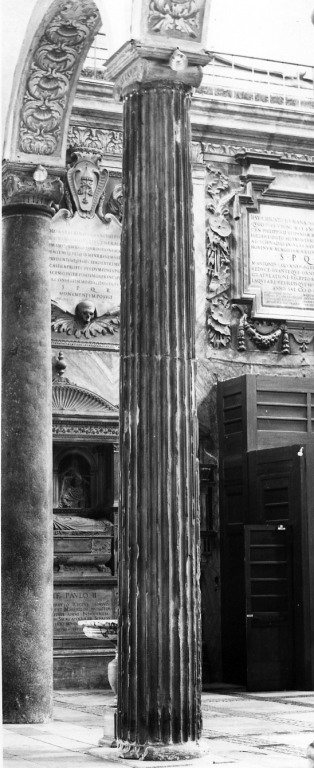 colonna ionica - bottega romana (fine/inizio secc. II/ IV, secc. IX/ X)