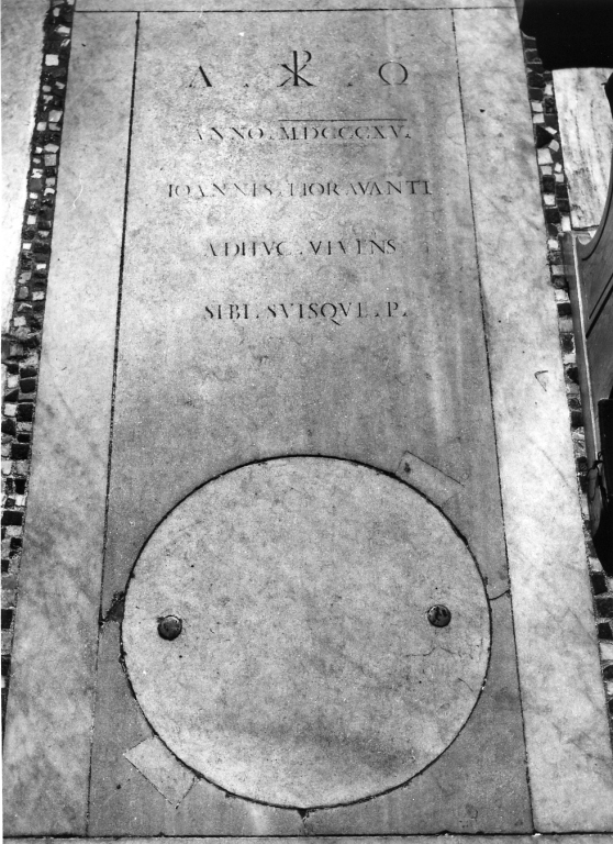 lapide tombale - bottega romana (sec. XIX)