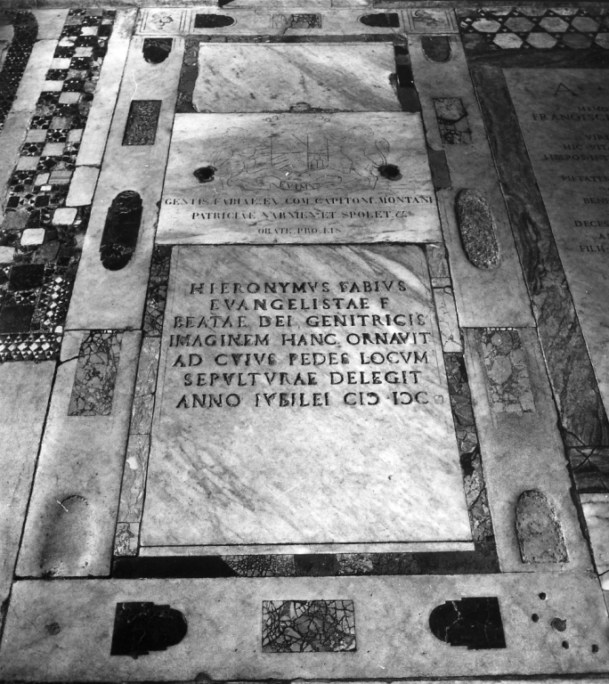 lapide tombale - bottega romana (sec. XVII)