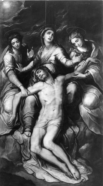 Pietà (dipinto) di Pino Marco (attribuito) (sec. XVI)