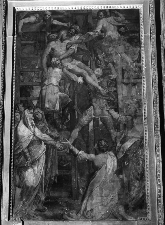 deposizione di Cristo dalla croce (dipinto) di Roncalli Cristoforo detto Pomarancio (e aiuti) (sec. XVI)