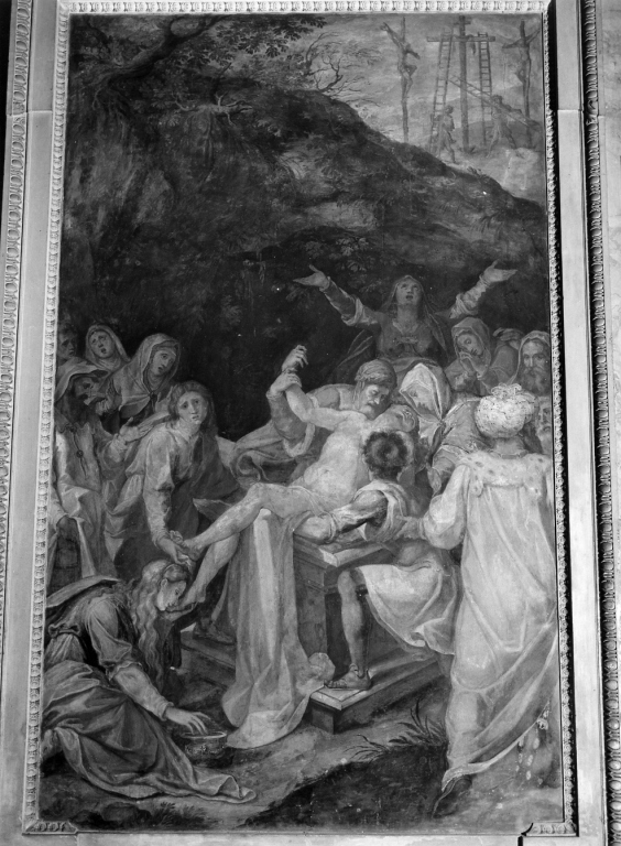 deposizione di Cristo nel sepolcro (dipinto) di Roncalli Cristoforo detto Pomarancio (e aiuti) (sec. XVI)
