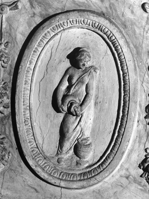 Temperanza (rilievo) di Muziano Girolamo detto Girolamo da Brescia, De Rossi Sebastiano (sec. XVI)