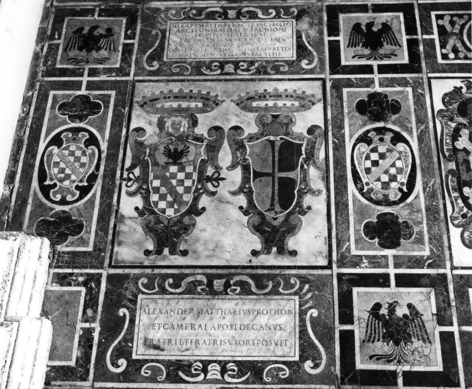 lapide tombale - bottega romana (sec. XVII)