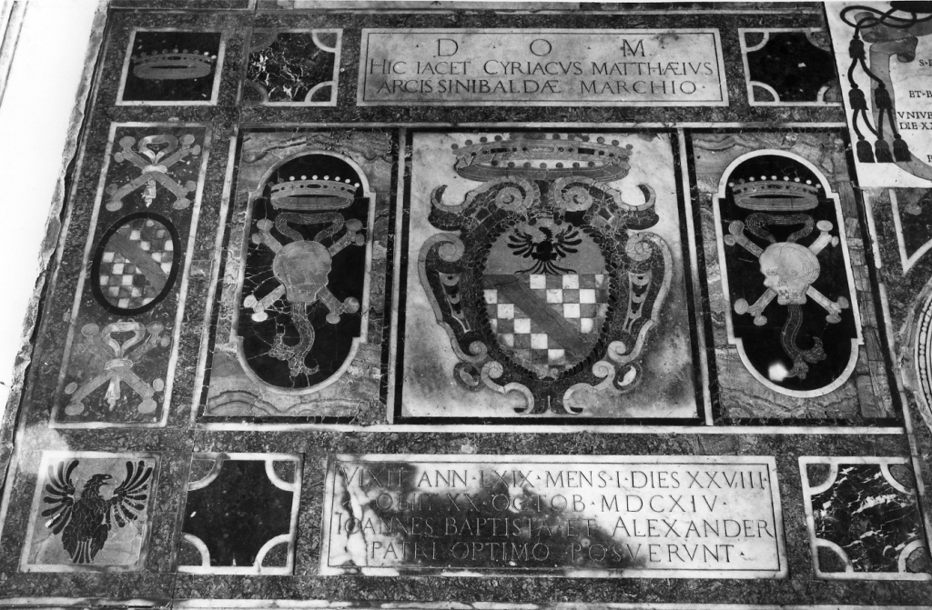 lapide tombale - bottega romana (sec. XVII)