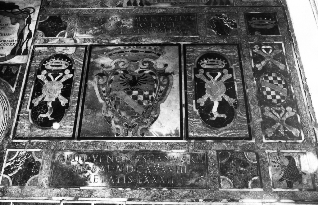 lapide tombale - bottega romana (sec. XVII)