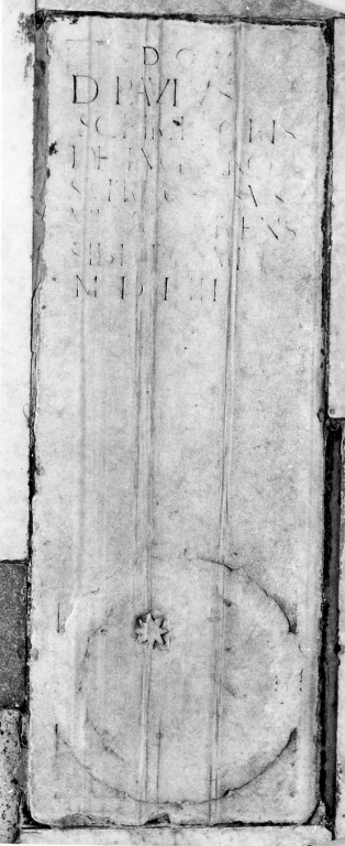 lapide tombale - bottega romana (sec. XVI)