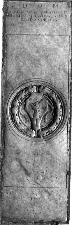 lapide tombale - bottega romana (sec. XV)