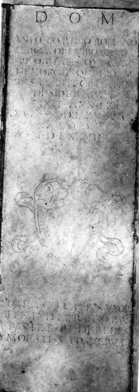 lapide tombale - bottega romana (sec. XVI)