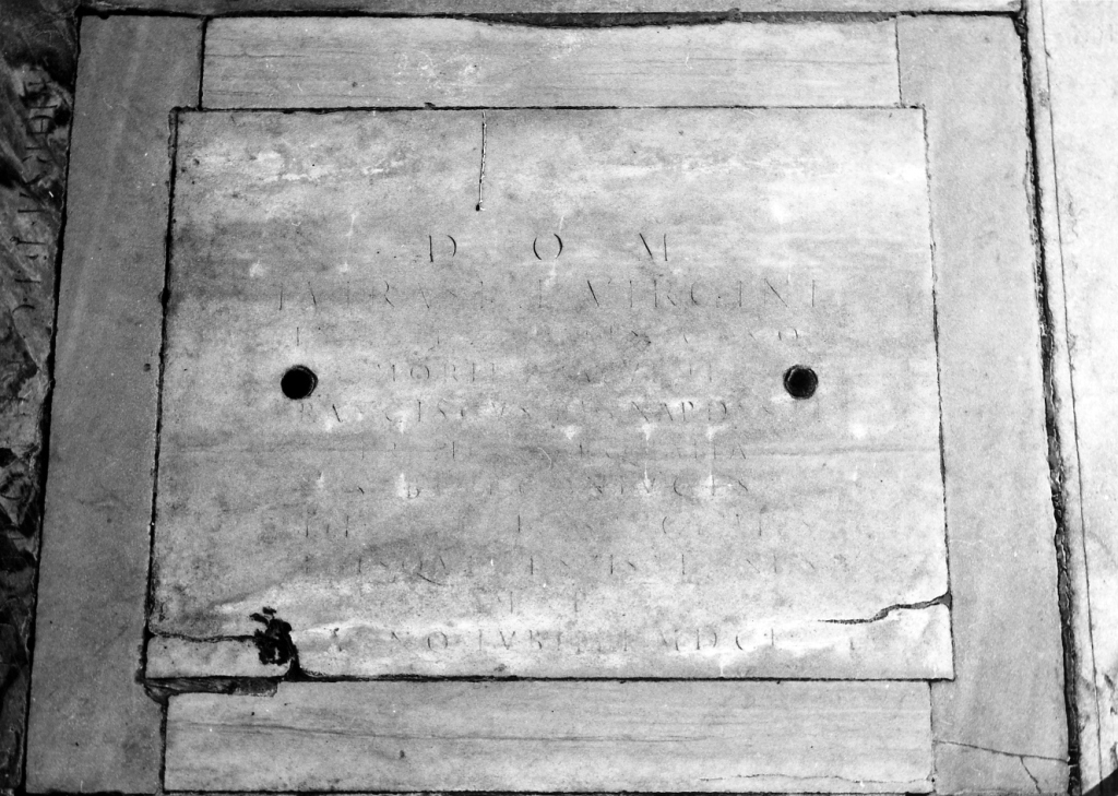 lapide tombale - bottega romana (sec. XVII)