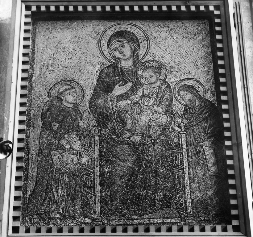Madonna in trono con Bambino e Santi (dipinto) di Cavallini Pietro (scuola) (fine sec. XIII)