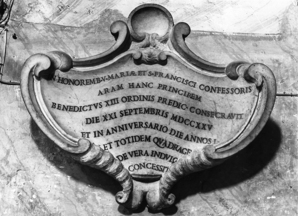 lapide documentaria - ambito romano (sec. XVIII)