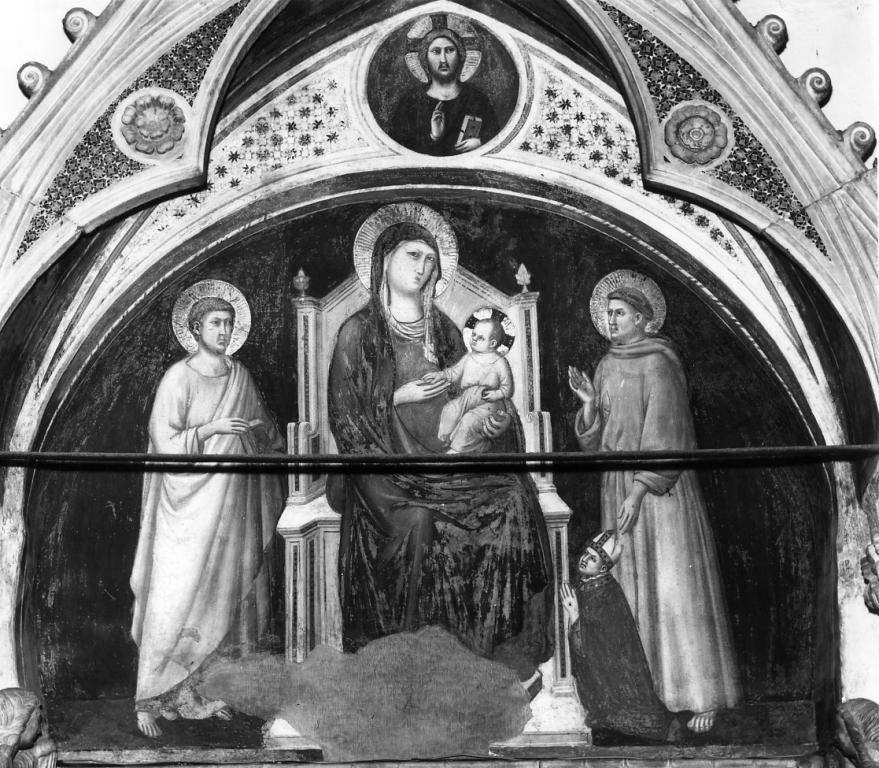 Madonna in trono con Bambino e Santi (dipinto) di Cavallini Pietro (attribuito) (sec. XIV)