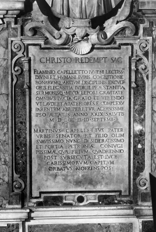 lapide tombale - ambito romano (sec. XVI)