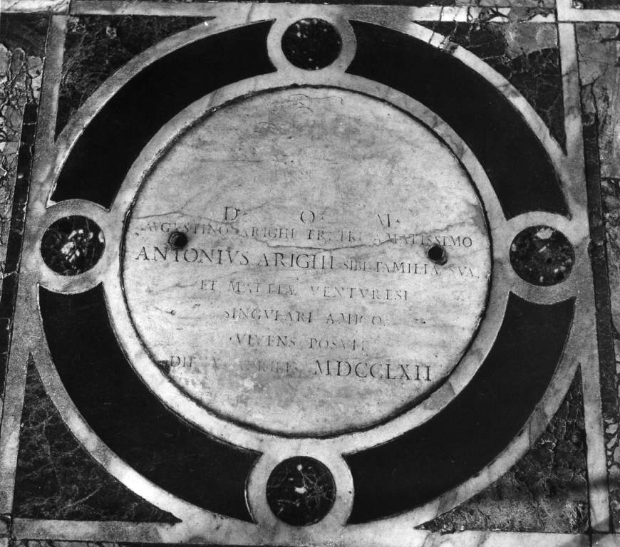 lapide tombale - bottega romana (sec. XVIII)