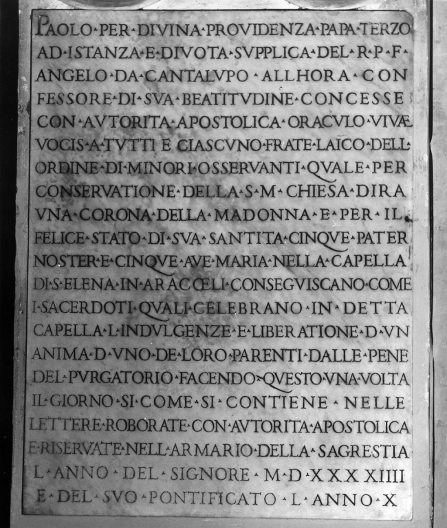 lapide prescrittiva - bottega romana (sec. XVI)