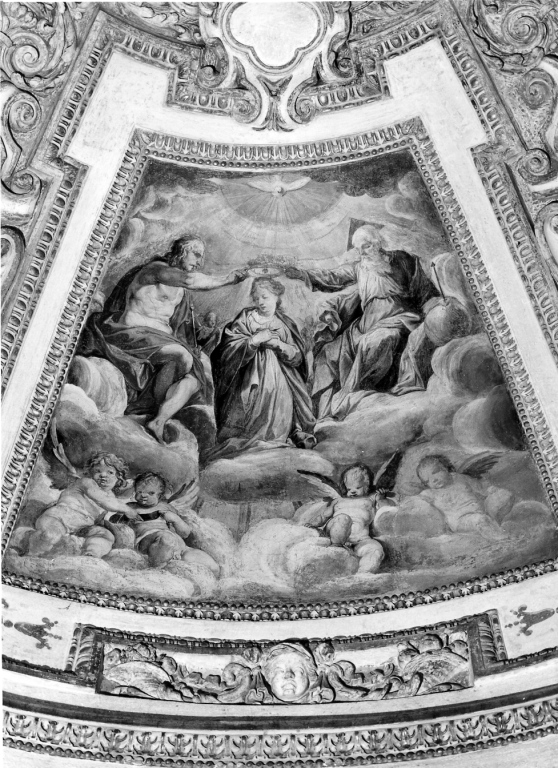 incoronazione di Maria Vergine (dipinto) di Ganassini Marzio (secc. XVI/ XVII)